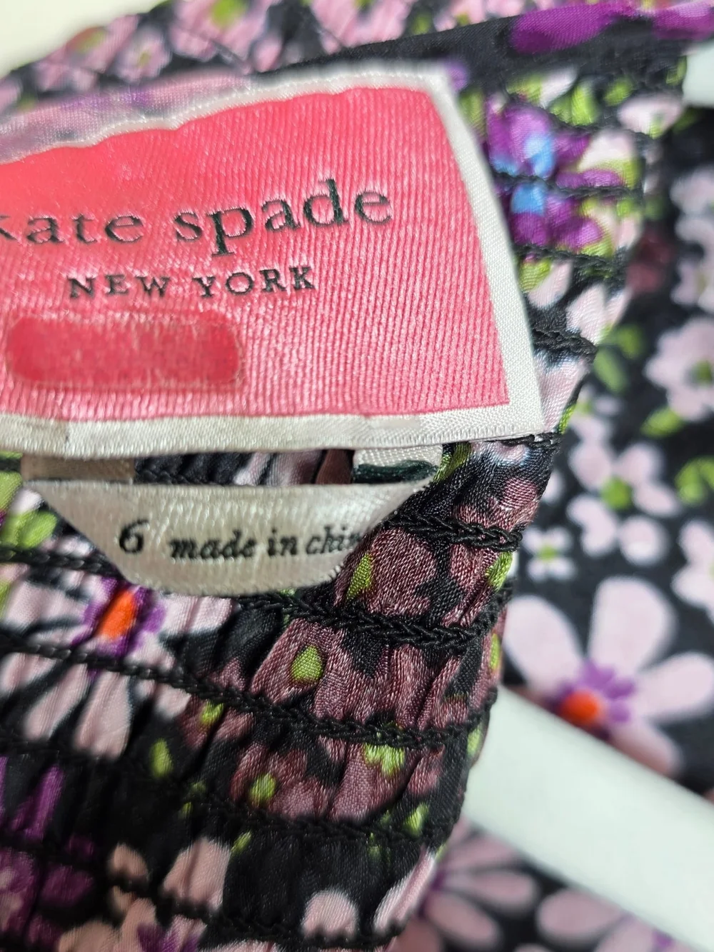 Kate Spade Pacific Petals Smocked Silk and Viscose Dress Size 6 MSRP $428